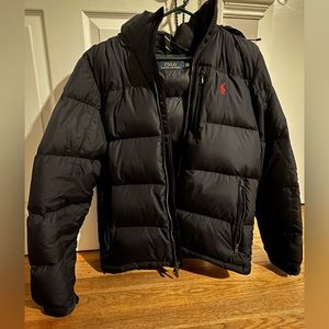 Navy Blue Polo Ralph Lauren Down Fill Hooded Jacket